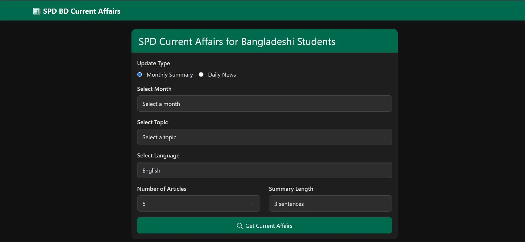 SPD Current Affairs